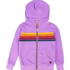 5 STRIPE ZIP UP HOODIE
