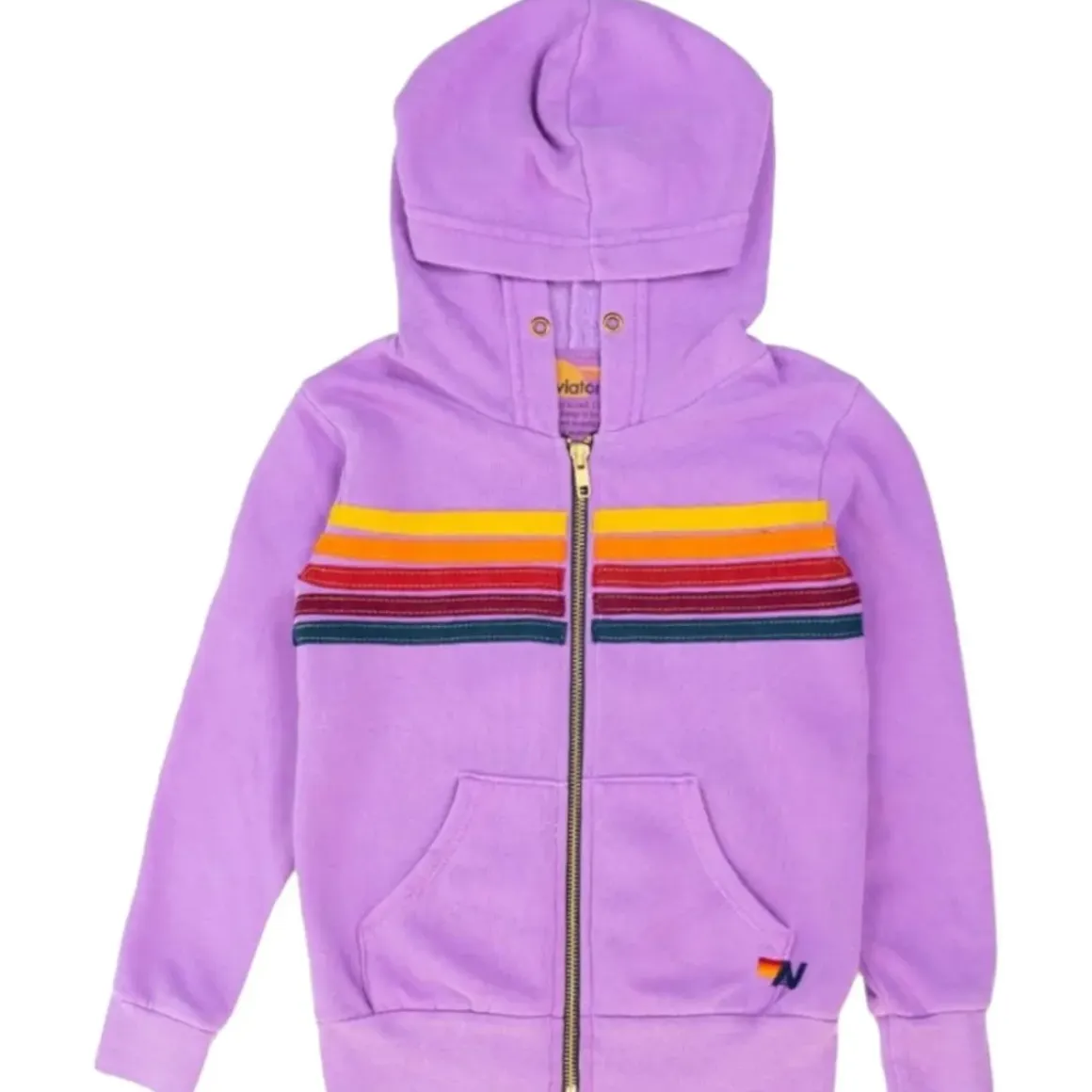 5 STRIPE ZIP UP HOODIE