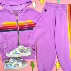 5 STRIPE ZIP UP HOODIE