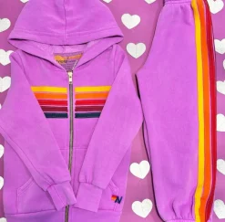5 STRIPE ZIP UP HOODIE