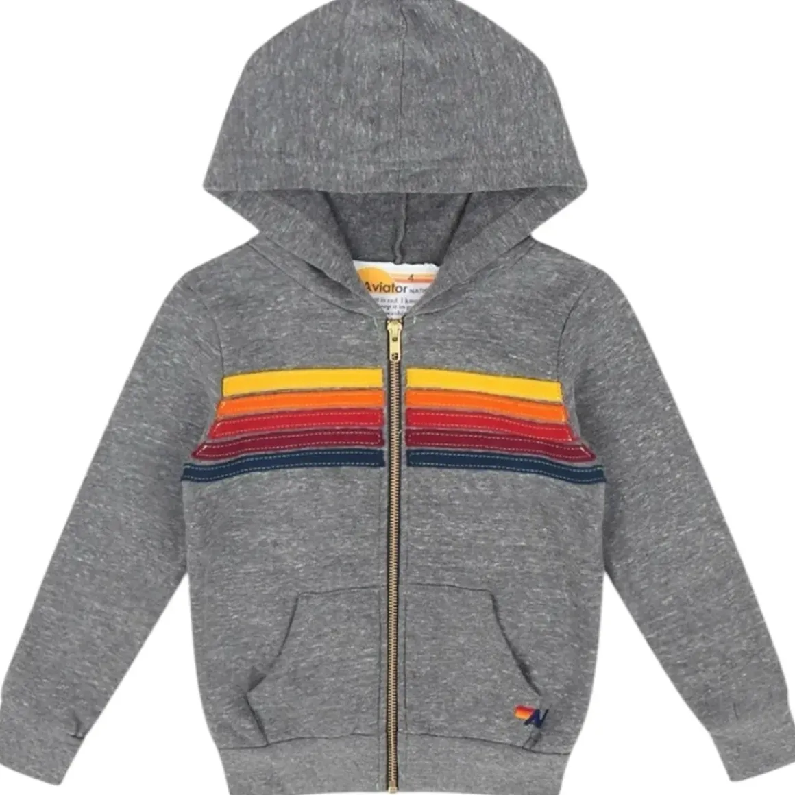 5 STRIPE ZIP UP HOODIE