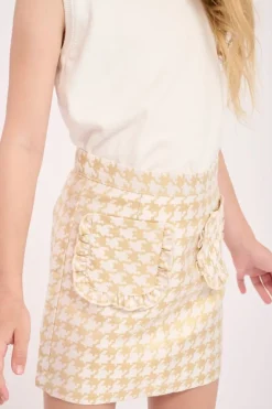 ALETA HOUNDSTOOTH SKIRT