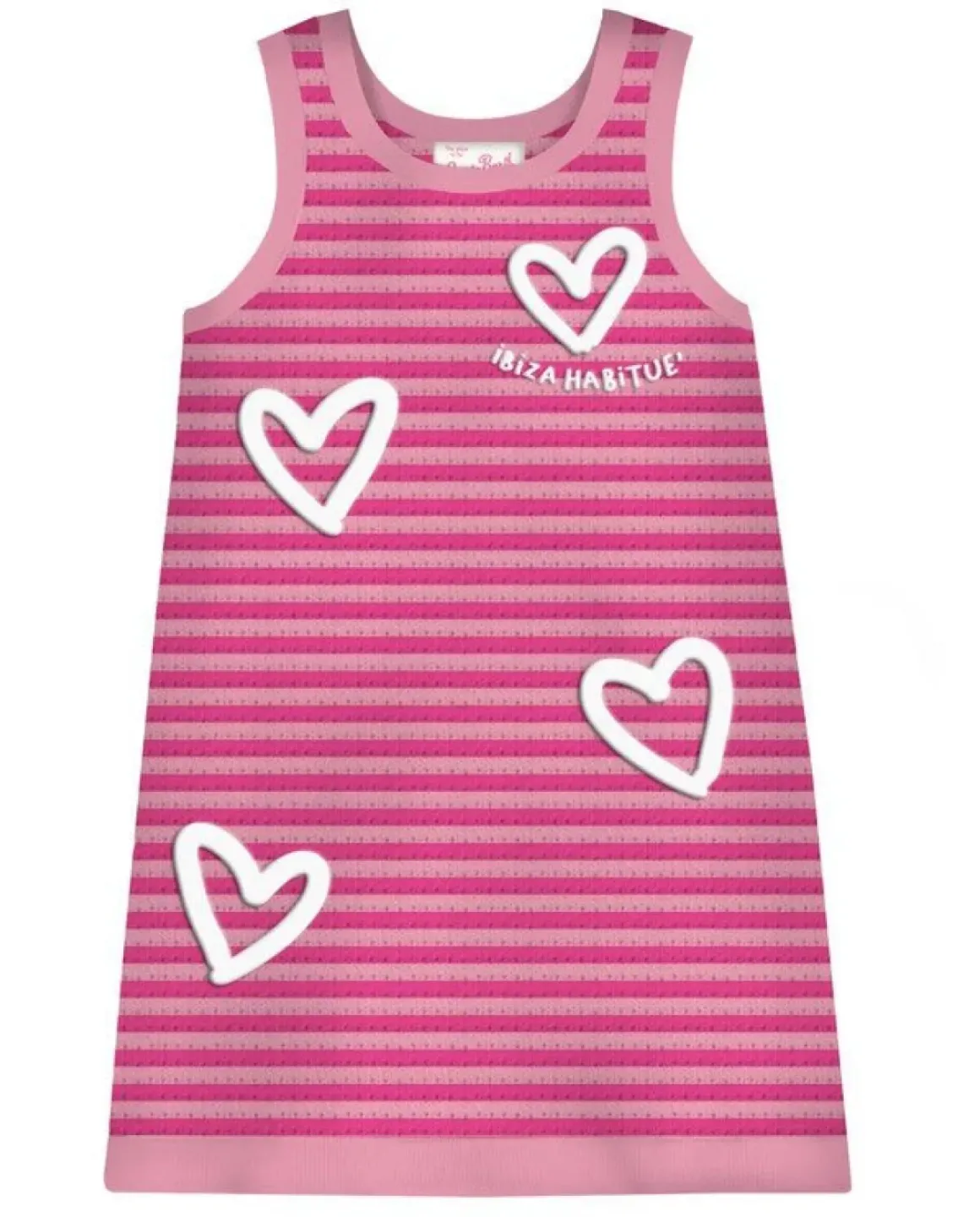 AUDIE CROCHET STRIPE HEART DRESS (PREORDER)