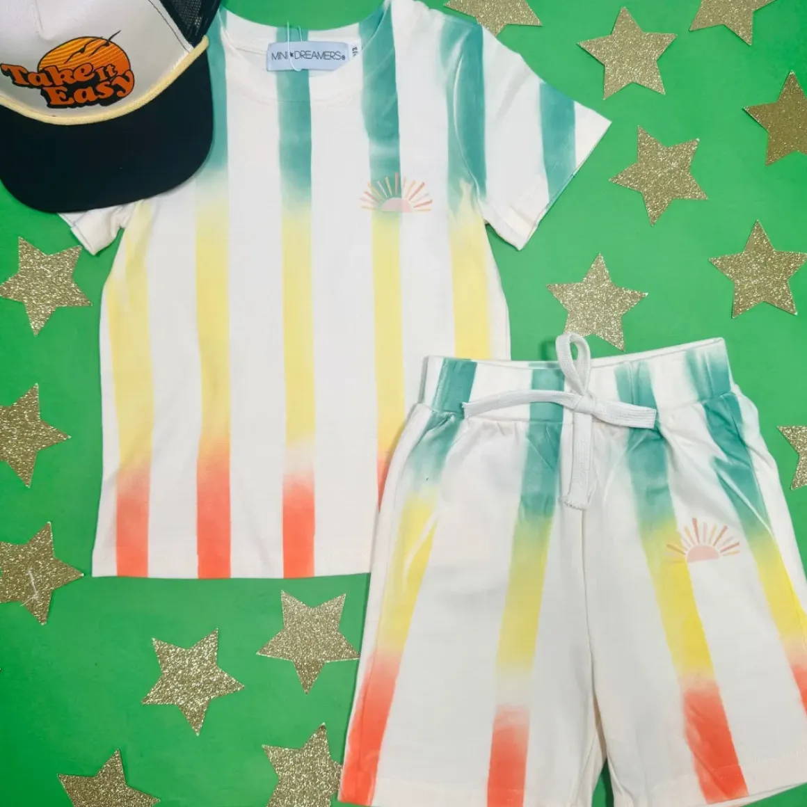 AUSTIN TIE DYE TSHIRT AND SHORTS SET