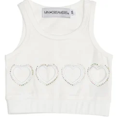 AYA CRYSTAL HEARTS CROP TOP