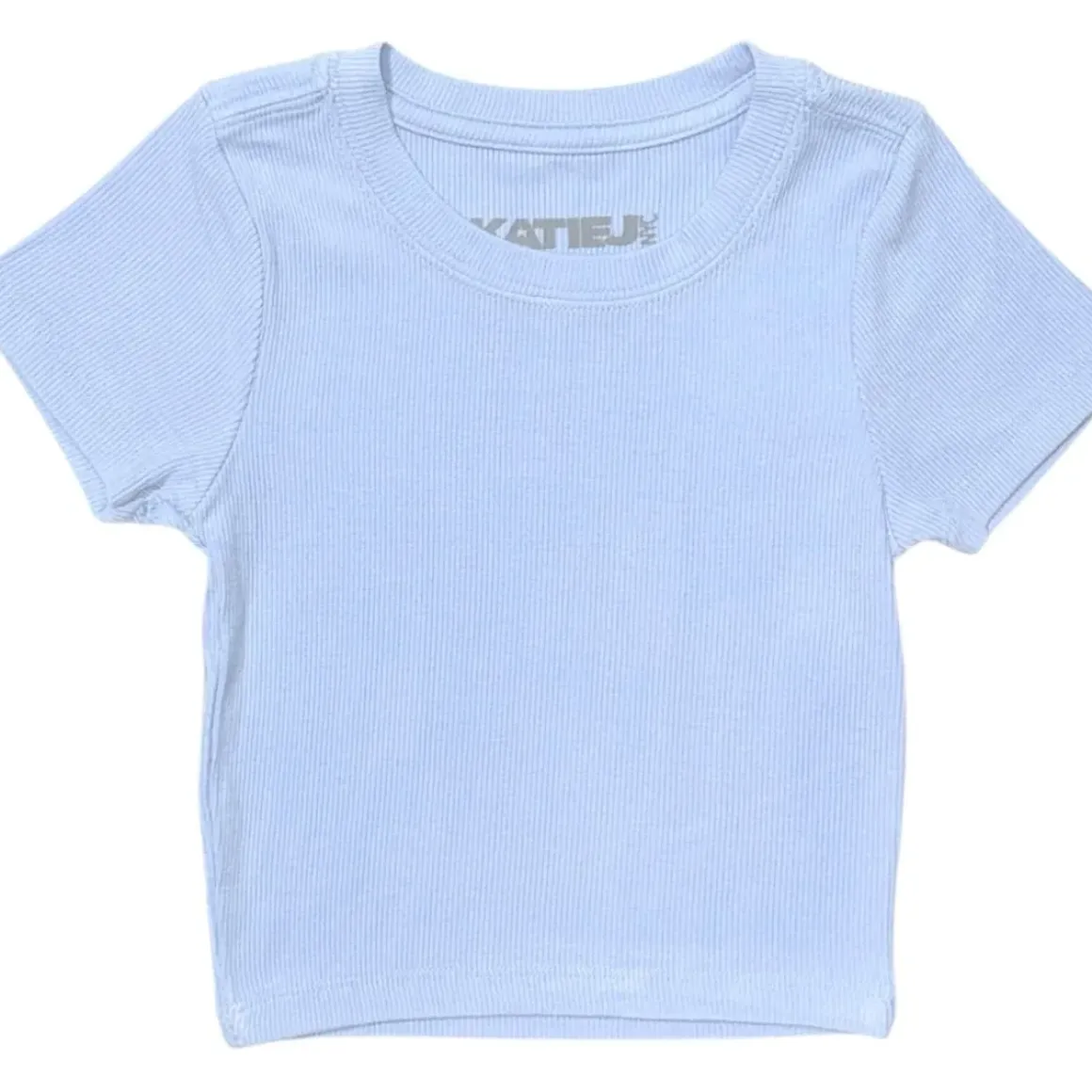 BABY BLUE LIVI RIBBED TSHIRT