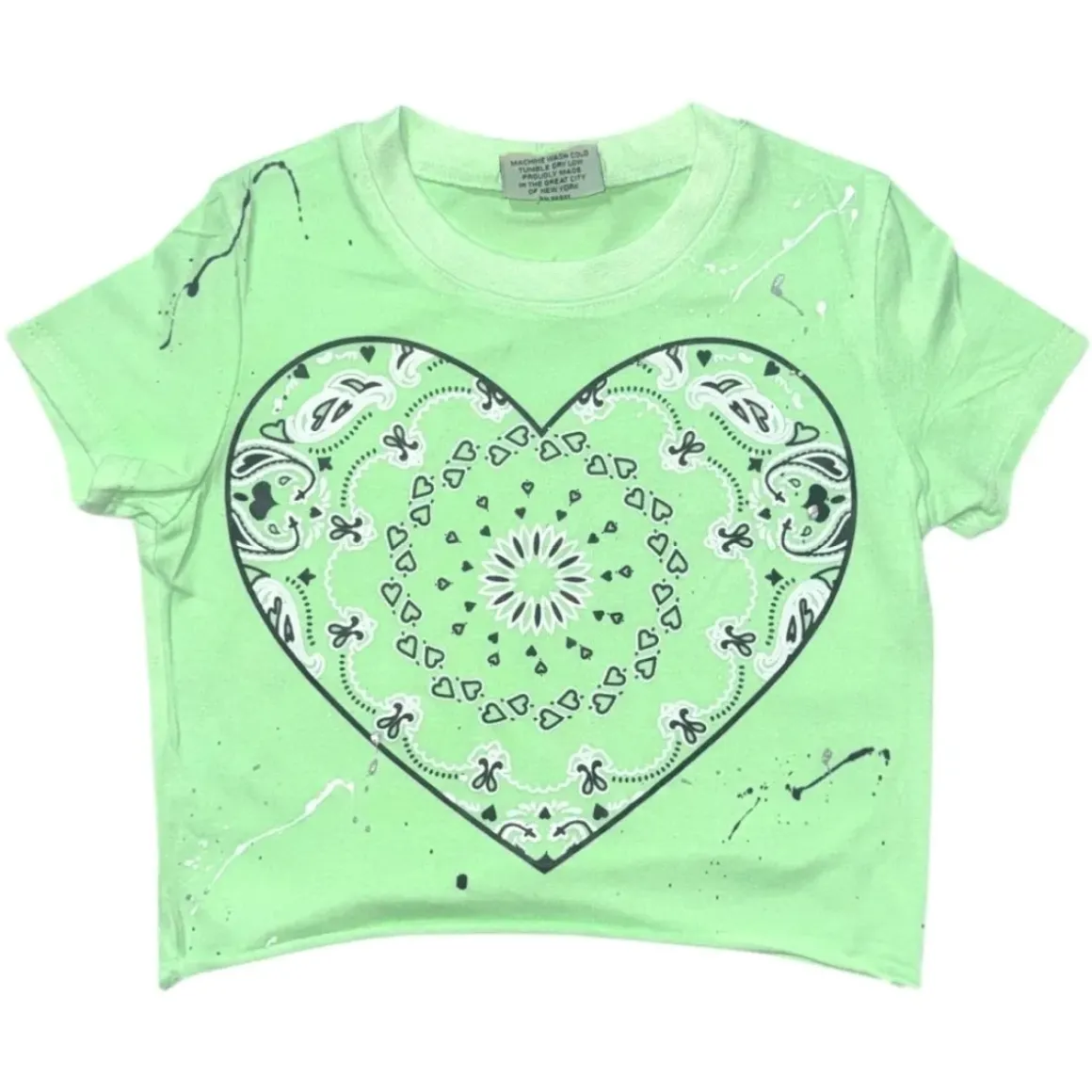 BANDANA HEART PAINT SPLATTER TSHIRT
