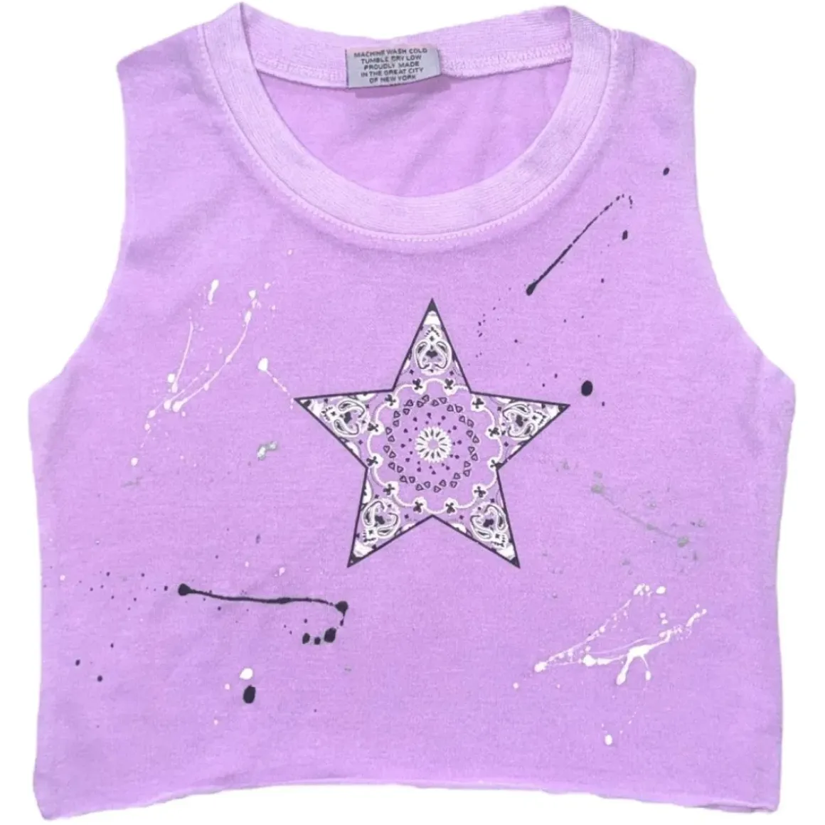 BANDANA STAR PAINT SPLATTER TANK TOP