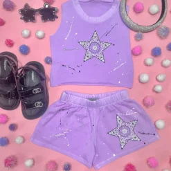 BANDANA STAR PAINT SPLATTER TANK TOP
