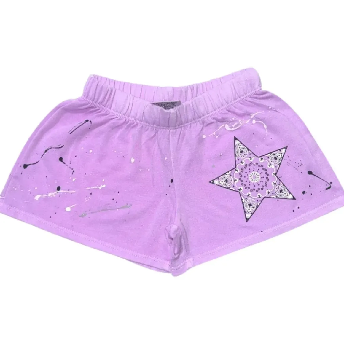 BANDANA STAR PAINT SPLATTER SHORTS
