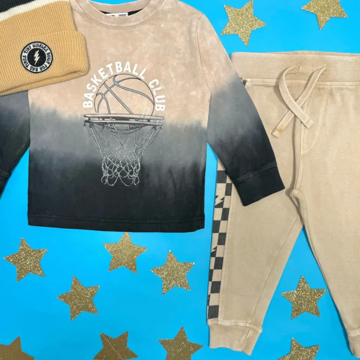 BASKETBALL DIP DYE LONG SLEEVE TSHIRT