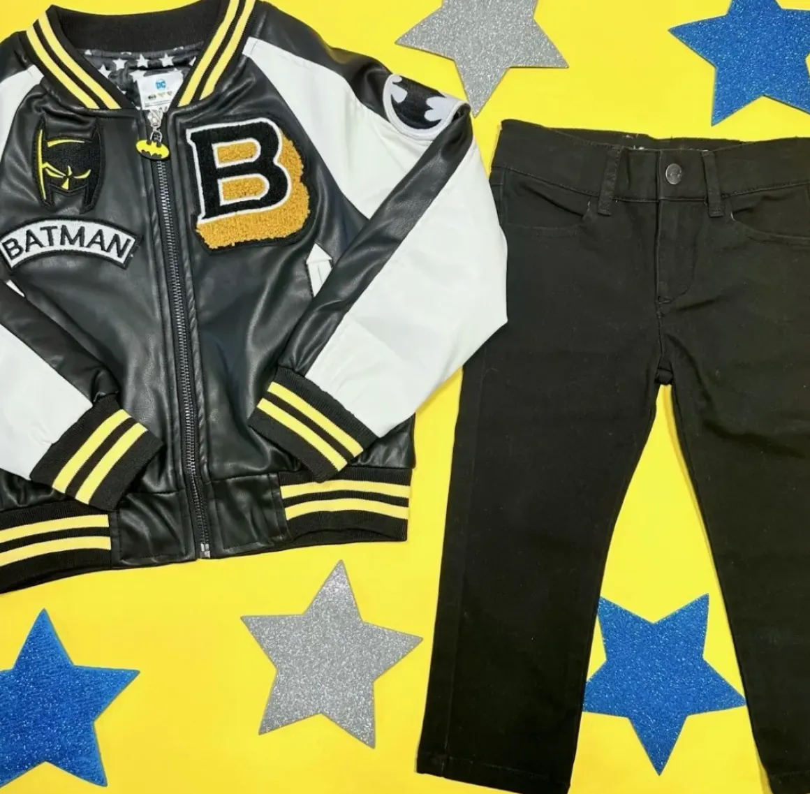 BATMAN PLEATHER BOMBER JACKET