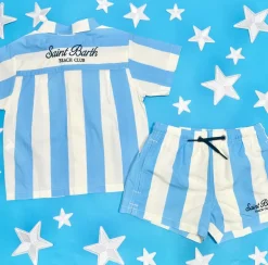 BEACH STRIPE BUTTON DOWN TOP