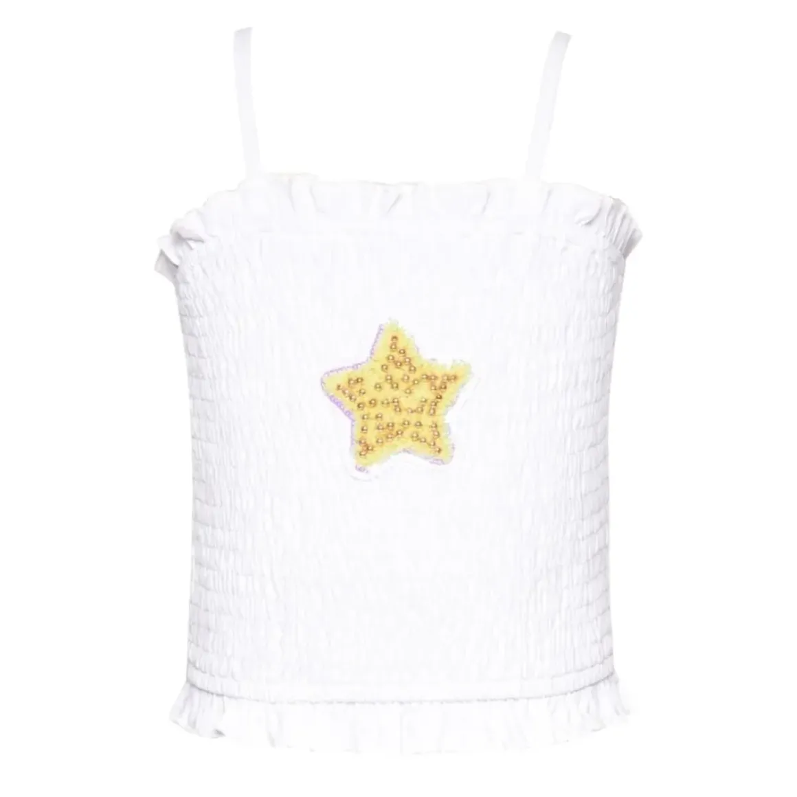 BEADED STAR SMOCKED TANK TOP
