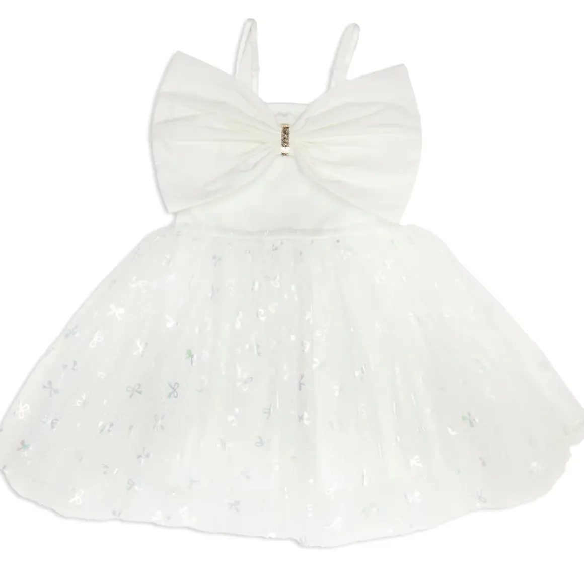 BIG BOW HOLOGRAPHIC TUTU DRESS