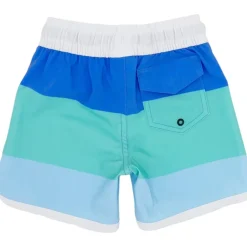 BLOCK STRIPE SWIM TRUNKS