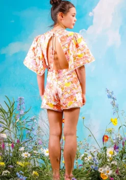 BLOSSOM FLORAL OPEN BACK ROMPER