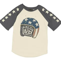 BORN TO RIDE RAGLAN TSHIRT