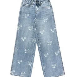 BOW PRINT BOW JEANS