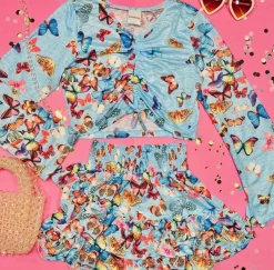 BUTTERFLY TIE CROP TOP
