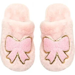 CALI BOW FUZZY SLIPPERS