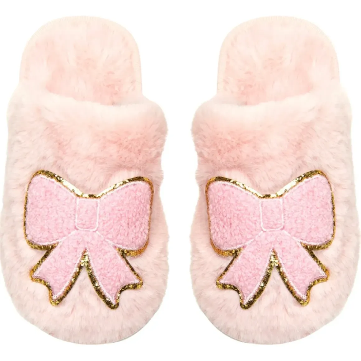 CALI BOW FUZZY SLIPPERS