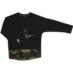 CAMO LONG SLEEVE TOP W/ SIDE ZIP