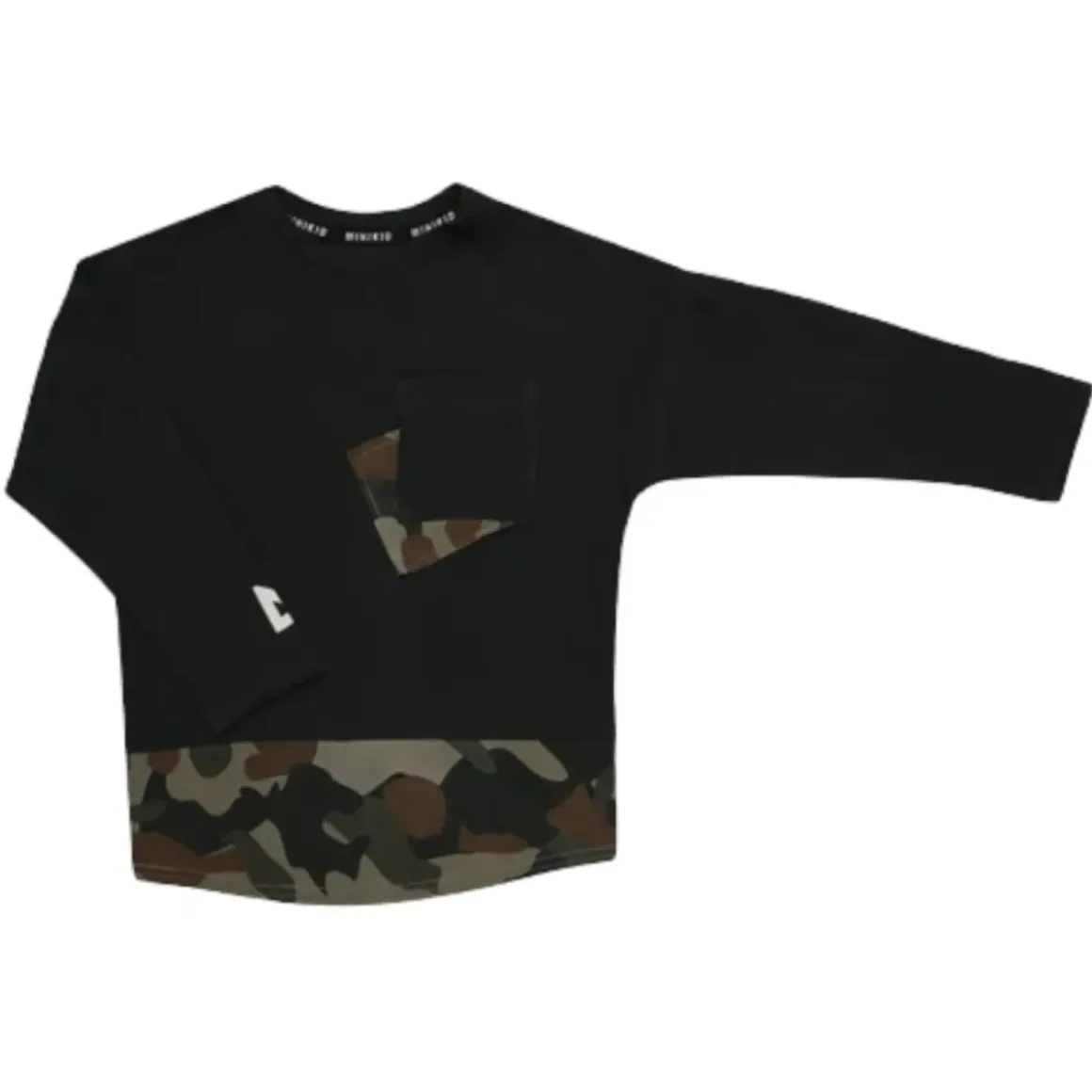 CAMO LONG SLEEVE TOP W/ SIDE ZIP