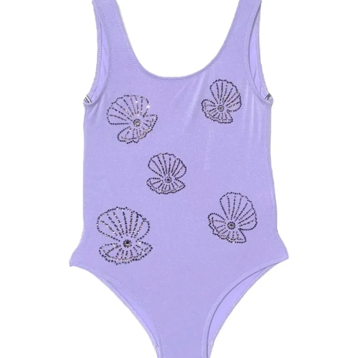 CARA SHINY STRASS SHELL ONE PIECE SWIMSUIT