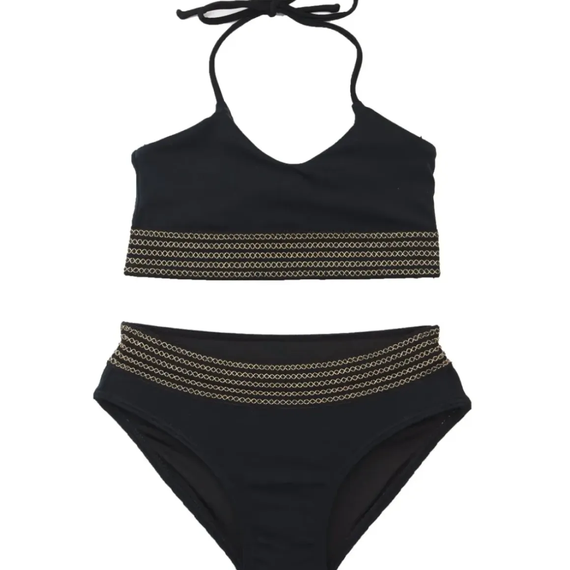 CHARLEY METALLIC WOVEN TWO PIECE BIKINI