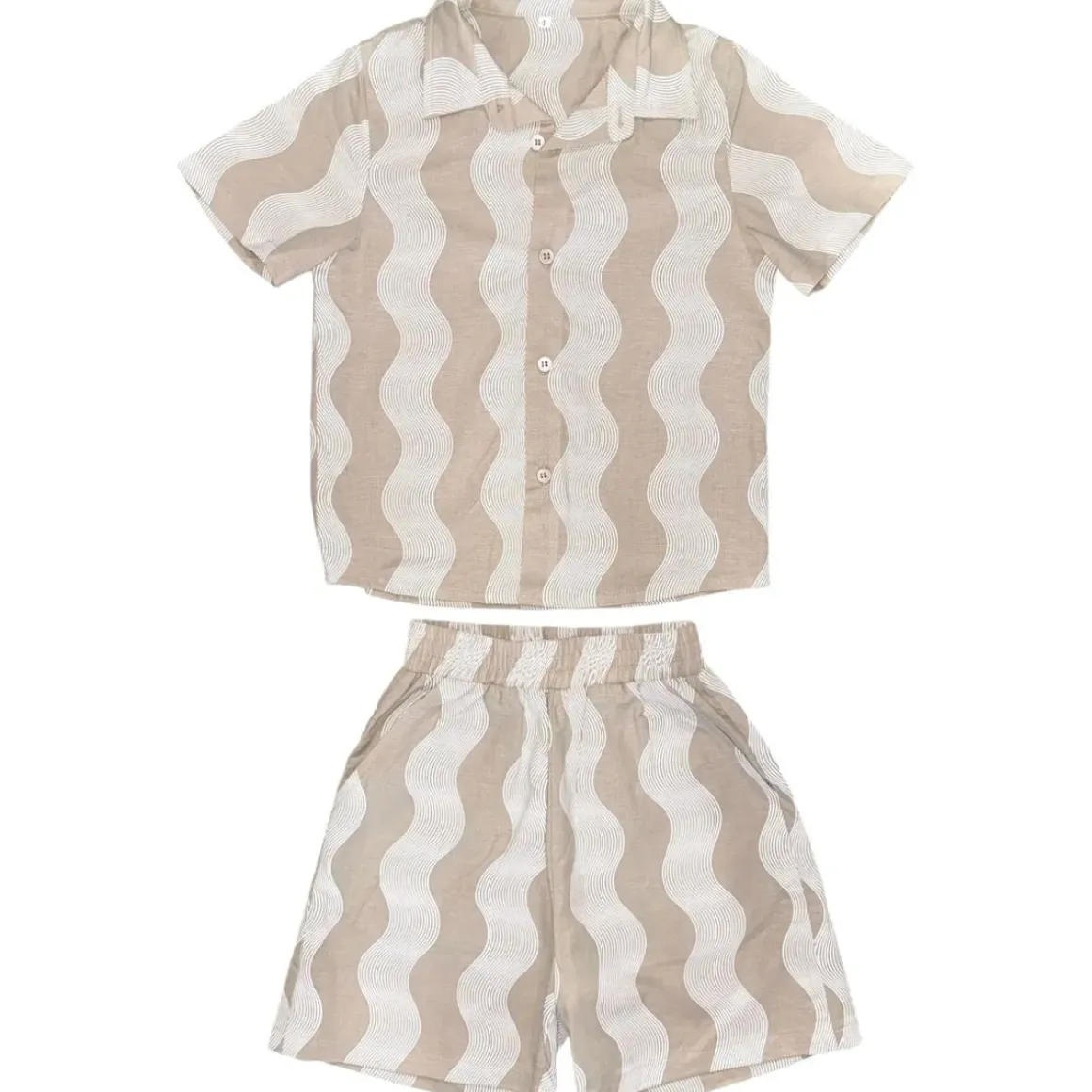 CHASE WAVEY LINEN BUTTON DOWN AND SHORTS SET
