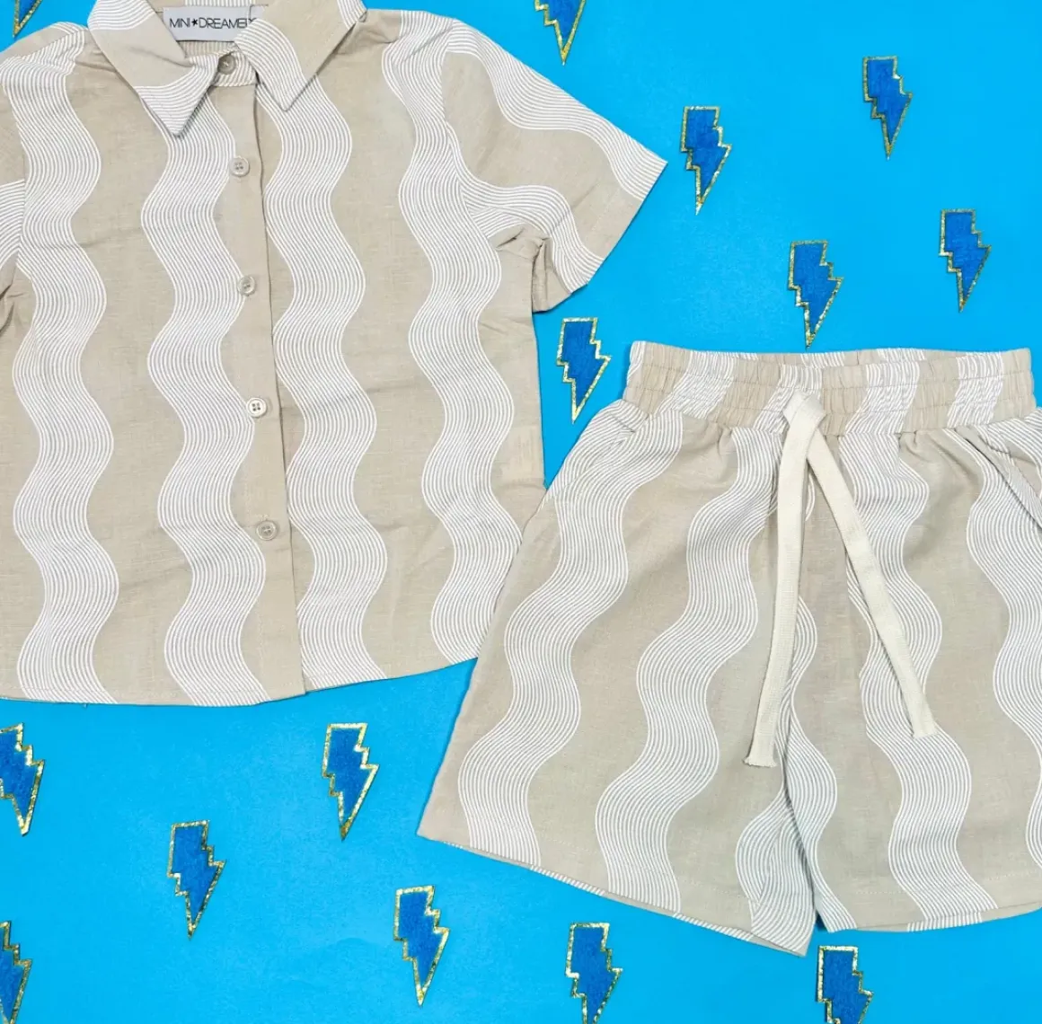 CHASE WAVEY LINEN BUTTON DOWN AND SHORTS SET