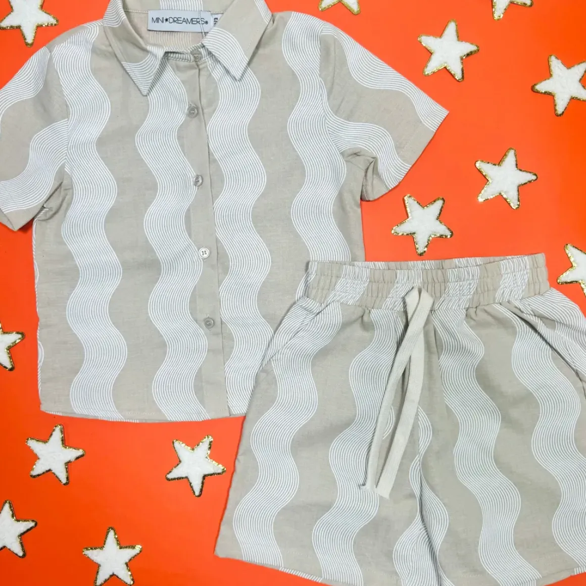 CHASE WAVEY LINEN BUTTON DOWN AND SHORTS SET