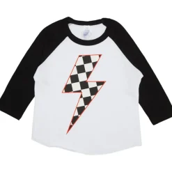 CHECKERED LIGHTNING RAGLAN TSHIRT