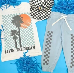 CHECKERED STOKED SWEATPANTS