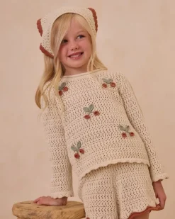CHERRIES CROCHET PULLOVER
