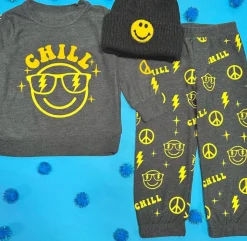 CHILL SMILEY & LIGHTNING SWEATPANTS