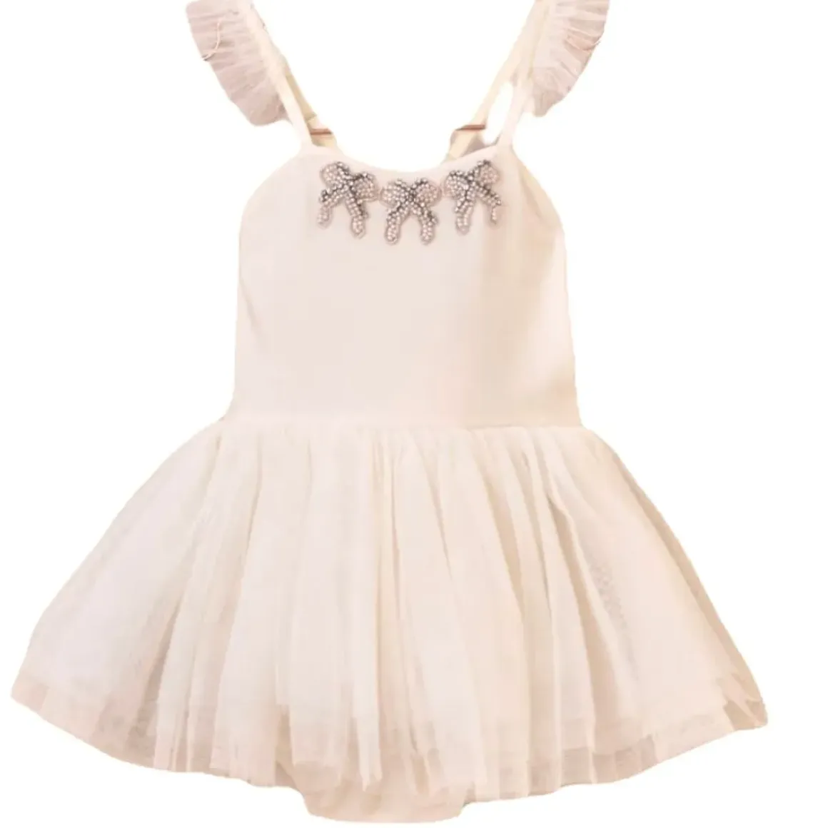 CLEMENTINE BOW TUTU ONESIE DRESS