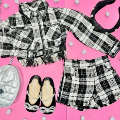 COCO JACKET, LONG SLEEVE TOP, AND SHORTS SET