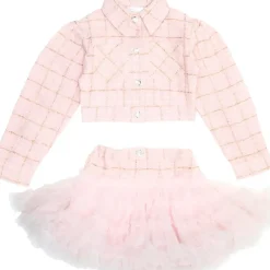 COCO TWEED JACKET, TOP, AND TUTU SKIRT SET