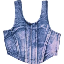 COLORED DENIM TANK TOP