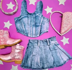 COLORED DENIM TANK TOP