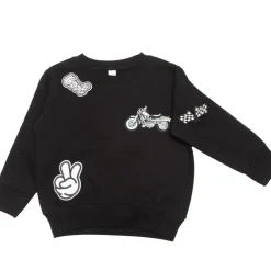 COOL MOTORCYCLE PATCHES SWEATSHIRT