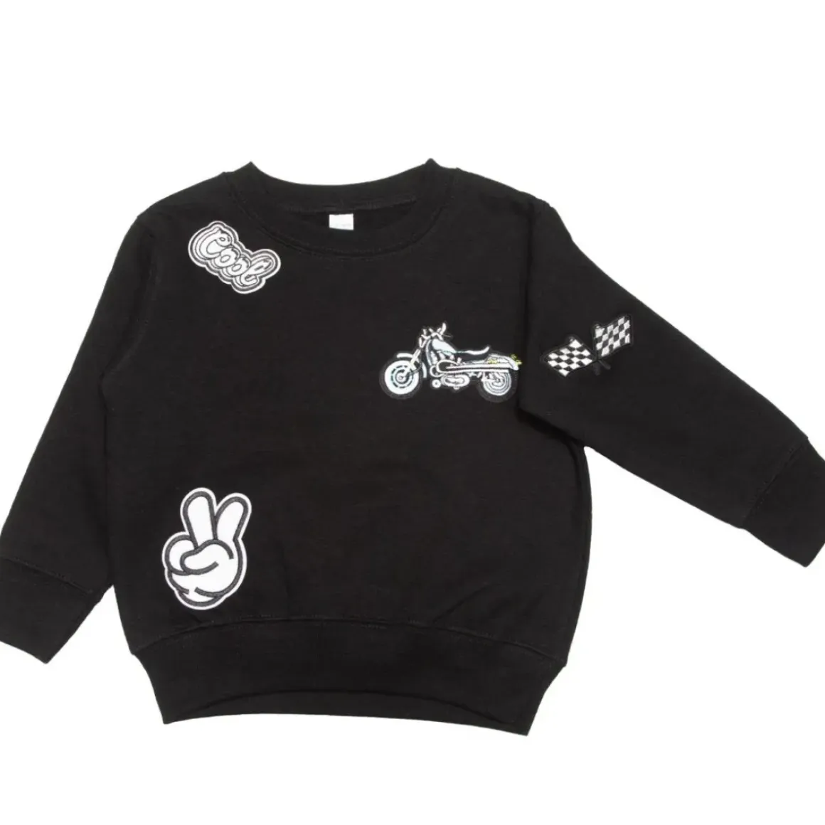 COOL MOTORCYCLE PATCHES SWEATSHIRT