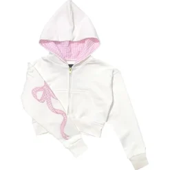 COQUETTE BOW DYLAN ZIP UP HOODIE