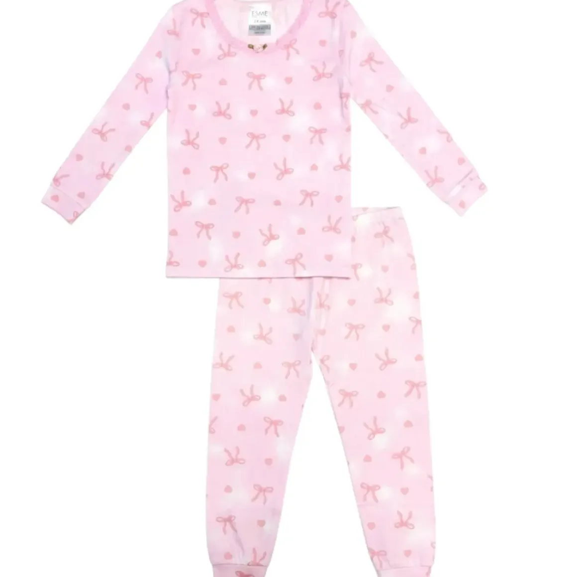 COQUETTE BOWS LONG SLEEVE PJS