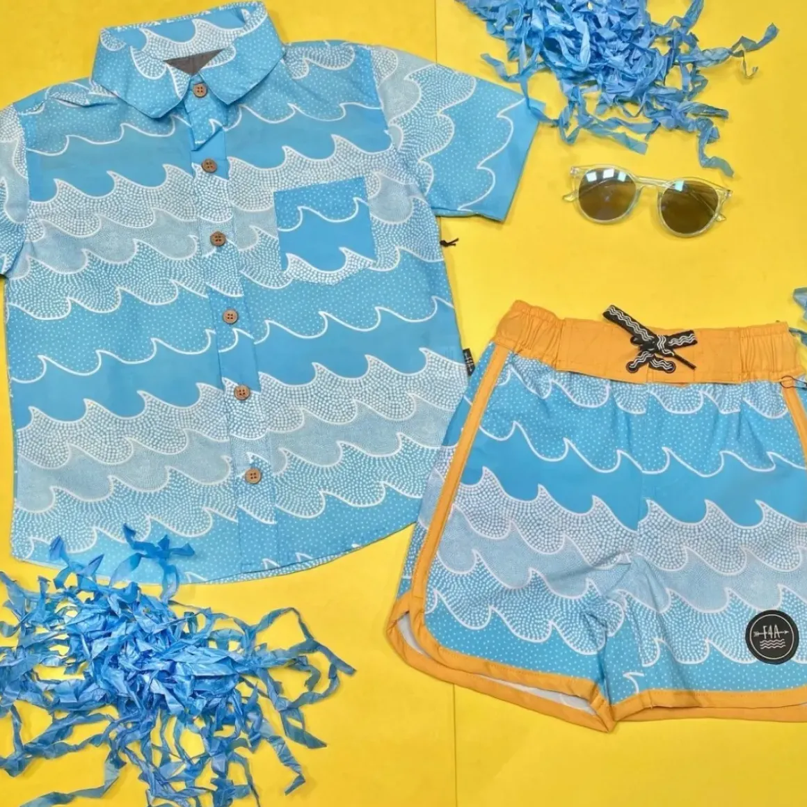 COSMIC WAVES BUTTON DOWN