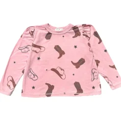 COWBOY PUFF SHOULDER LONG SLEEVE TSHIRT
