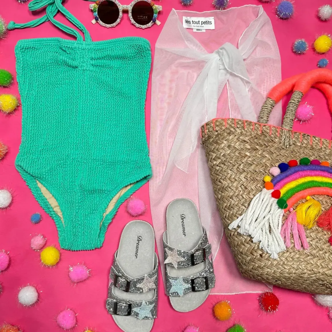 CRINKLE HALTER ONE PIECE SWIMSUIT