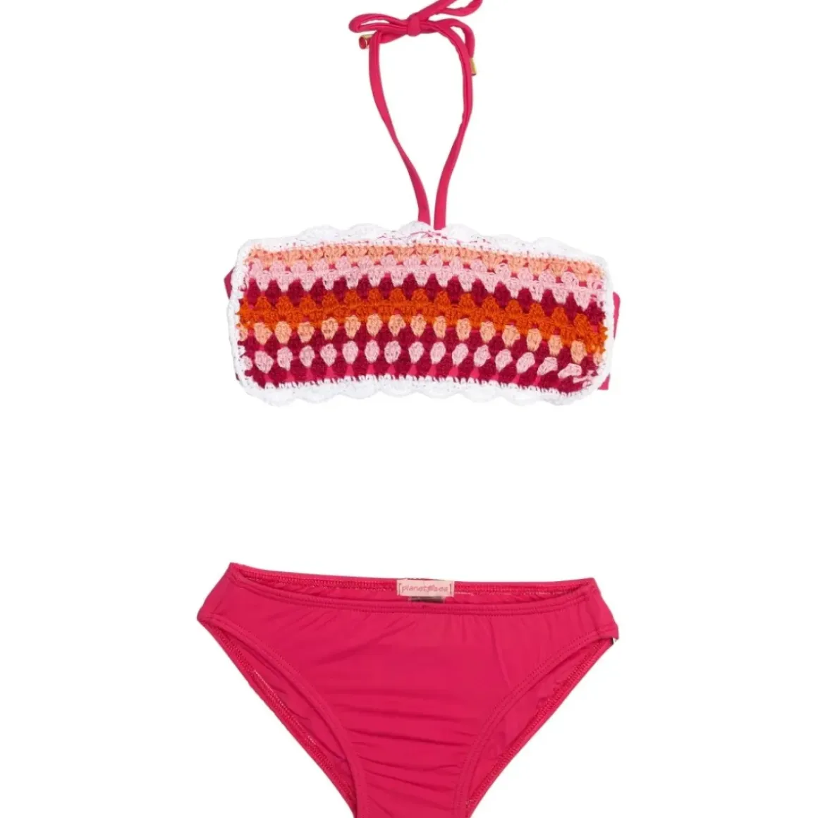 CROCHET BANDEAU TWO PIECE BIKINI
